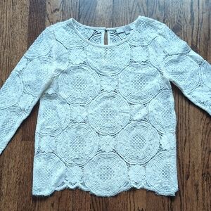 LOFT Ivory Lace Blouse